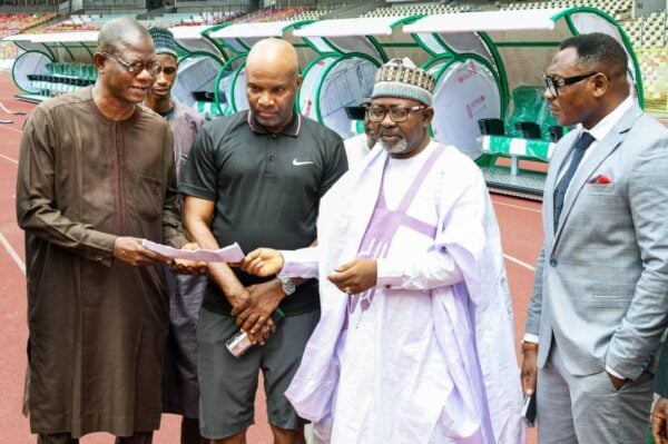 FG takes delivery of FIFA standard VIP team shelter for Abuja Stadium