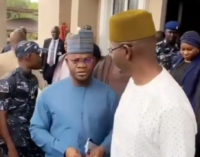 VIDEO: Yahaya Bello fumes as northern APC governors back power shift to south
