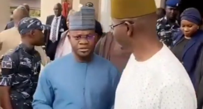 VIDEO: Yahaya Bello fumes as northern APC governors back power shift to south