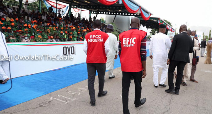 PHOTOS: EFCC operatives at venue of APC presidential primary