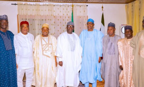 PHOTOS: APC governors visit Buhari in Daura for Eid celebration