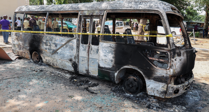 PHOTOS: Vehicles, walls destroyed in Abuja prison attack