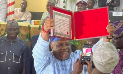 Osun election: INEC issues certificate of return to Adeleke