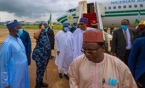 PHOTOS: Buhari returns to Abuja after Eid celebration in Daura