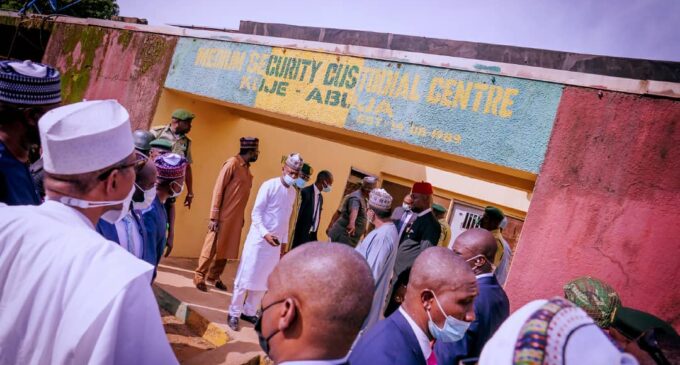 Buhari visits Kuje prison after ‘Boko Haram’ attack