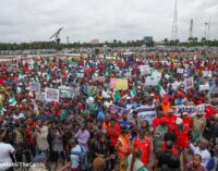 PHOTOS: NLC takes protest to national assembly over ASUU strike