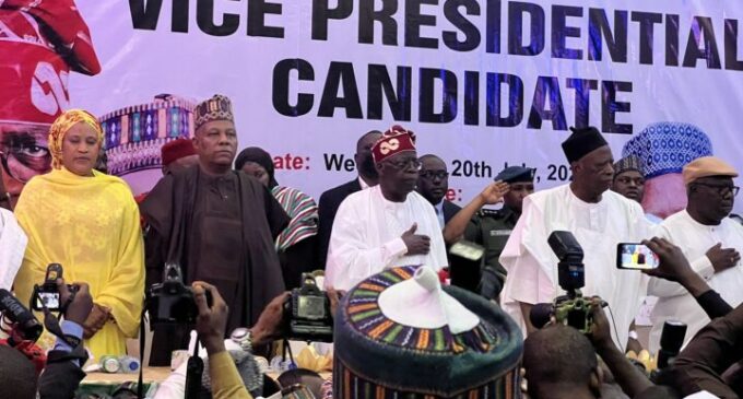 IT’S OFFICIAL: Tinubu unveils Shettima as running mate