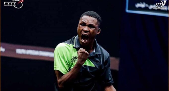 Nigeria’s Taiwo Mati wins U-19 title at ITTF African championship