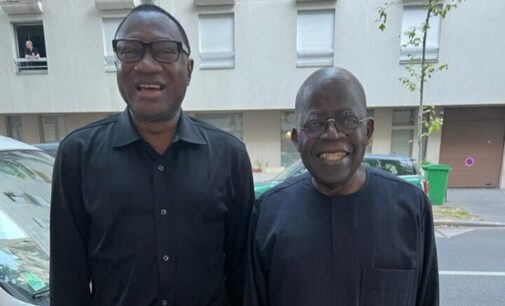 Otedola visits Tinubu in France, asks God to grant his desire to become president