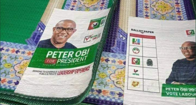 Peter Obi chides ‘misguided’ supporters for using Muslim prayer mats to campaign