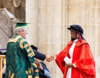 PHOTOS: Tiwa Savage bags honorary doctorate degree from Kent varsity