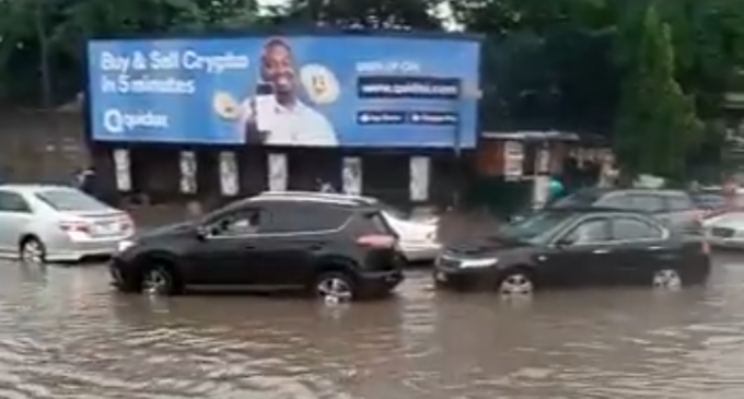 Five rescued, two missing as flood sweeps vehicles away in Lagos