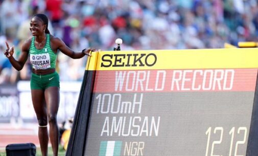 Nigeria’s Amusan breaks world record, wins 100m hurdles gold