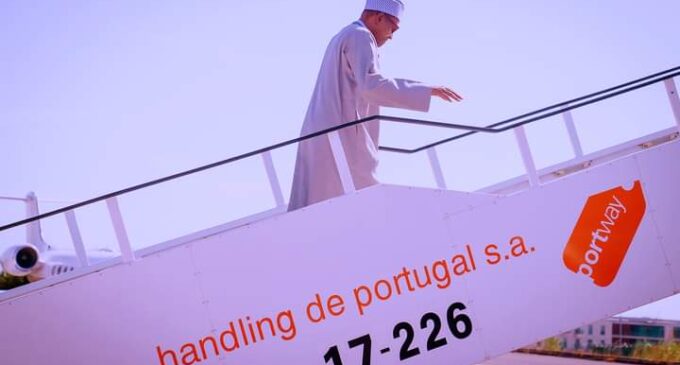 PHOTOS: Buhari returns to Nigeria after visit to Portugal