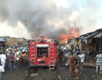 Shops destroyed as fire razes sawmill in Lagos