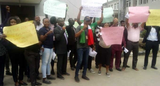 ‘FG taking our patience for granted’ — varsity health workers protest over unpaid allowances