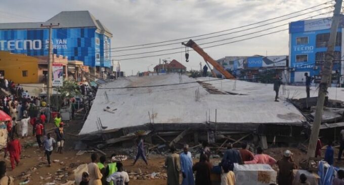Traders trapped as three-storey building collapses in Kano market