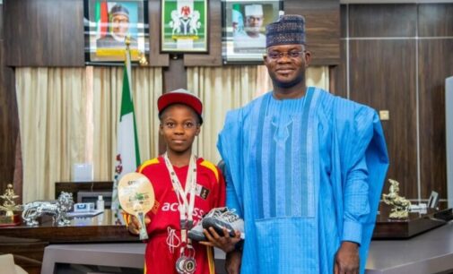 Yahaya Bello awards N15m scholarship to 12-year-old table tennis ‘prodigy’