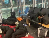 PHOTOS: Falconets sleep on floor, benches at Turkish airport