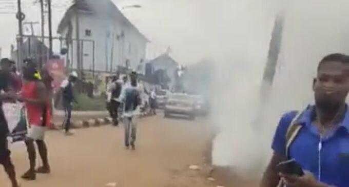 Police teargas Obi’s supporters at rally in Ebonyi