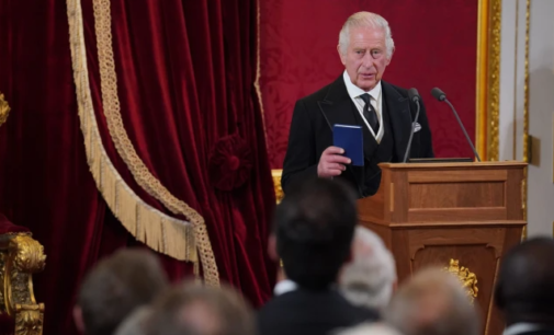 Charles III formally proclaimed Britain’s new monarch