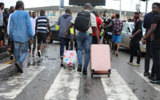 Stranded passengers trek as students lock down Lagos airport
