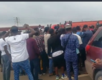 Gridlock as students block Lagos-Ibadan expressway to protest ASUU strike
