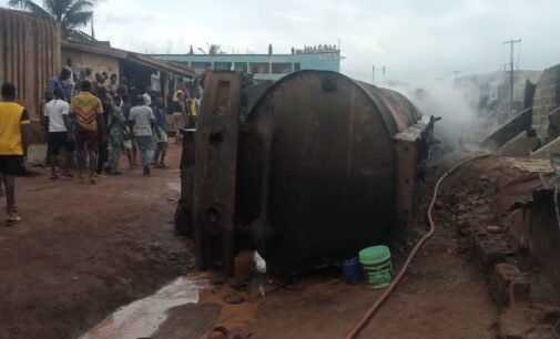 PHOTOS: Houses razed as petrol tanker explodes in Ogun community