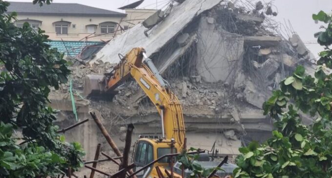 Two dead as seven-storey building collapses in Lagos