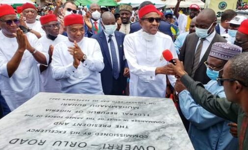 PHOTOS: Buhari in Imo to inaugurate projects as IPOB orders sit-at-home