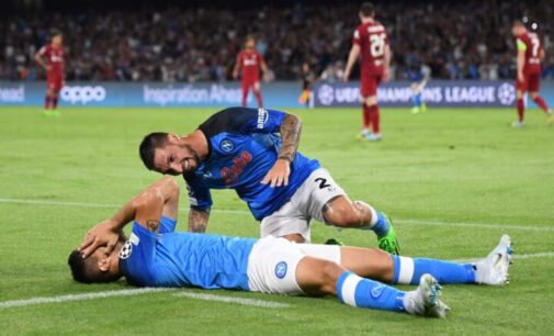 UCL: Despite Osimhen’s missed penalty, Napoli thrash Liverpool