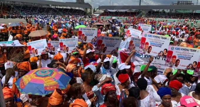 PHOTOS: South-east APC women march for Tinubu, Shettima in Imo