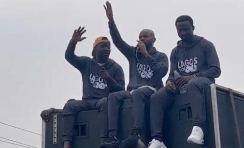 VIDEO: Pasuma sings atop moving truck in campaign for Tinubu