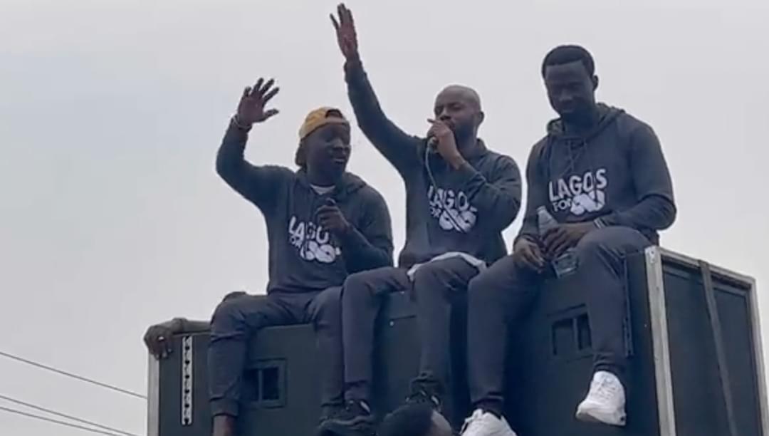 VIDEO: Pasuma sings atop moving truck in campaign for Tinubu