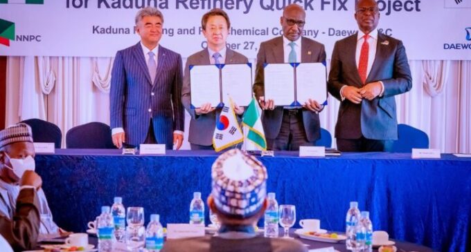 Nigeria signs MoU with Daewoo for rehabilitation of Kaduna refinery