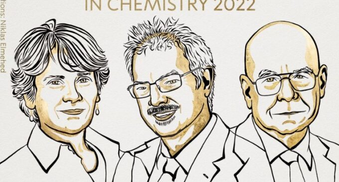 Three scientists win Nobel Prize for developing click chemistry