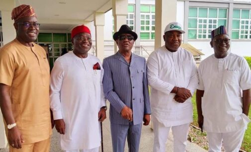 Wike, Ortom present as 5 PDP governors hold ‘crucial meeting’ in Enugu amid party crisis