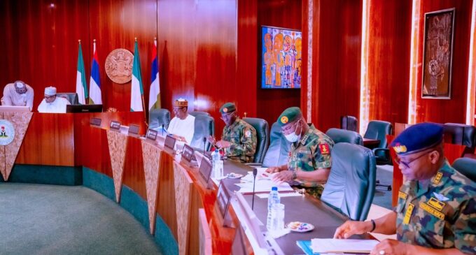 PHOTOS: Buhari presides over national security council meeting