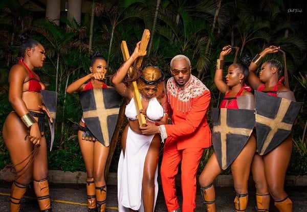 VIDEO: Pretty Mike pulls genitalia costume stunt at Don Jazzy's mum's funeral