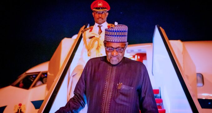 PHOTOS: Buhari returns to Nigeria after 13-day trip to UK for medical checkup