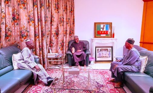 Buhari meets with Tinubu, Adamu ahead of APC campaign flag-off