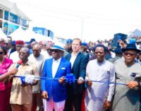 PHOTOS: Oshiomhole attends inauguration of flyover in Rivers