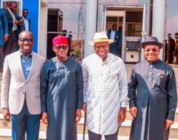 We hope to reconcile key PDP leaders, says Okowa after meeting with Obaseki, Udom, Diri