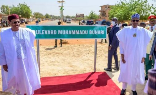 PHOTOS: Buhari inaugurates boulevard named after him in Niger Republic