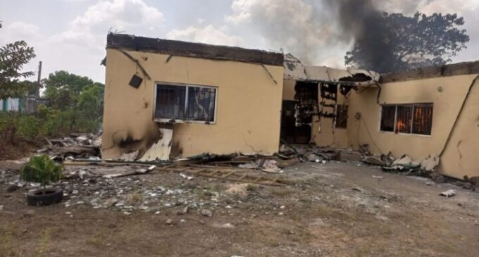 Ballot boxes, PVCs destroyed as INEC office in Ebonyi is set ablaze