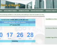 Naira redesign: CBN sets countdown clock on its website