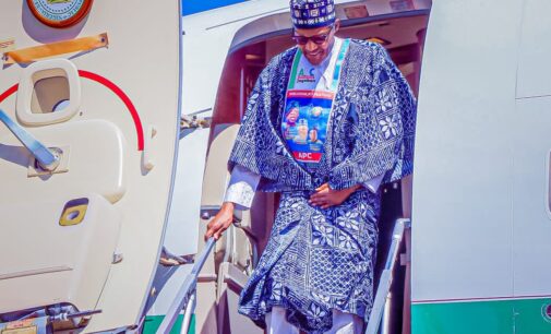 PHOTOS: Buhari leads APC bigwigs to Jos for Tinubu’s campaign flagoff