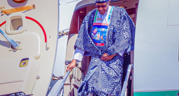 PHOTOS: Buhari leads APC bigwigs to Jos for Tinubu’s campaign flagoff