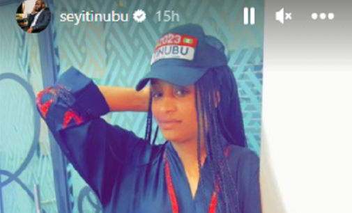Rahama Sadau, Kcee rock customised cap endorsing Tinubu for presidency