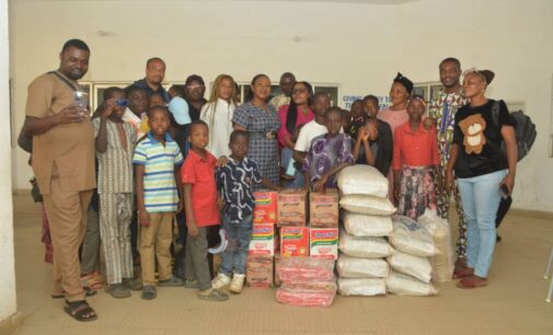 PHOTOS: Journalists donate food items to orphanage home in Abuja